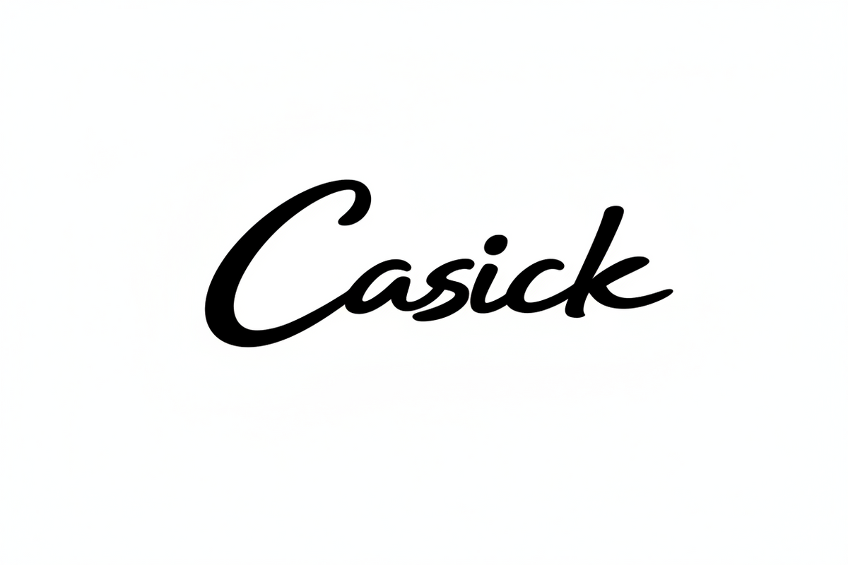The word 'Casick' in black cursive script centered on a plain white background.