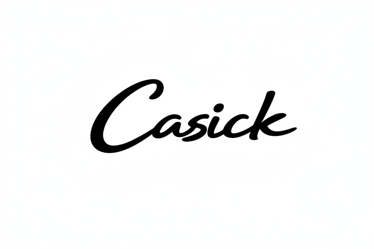 The word 'Casick' in black cursive script centered on a plain white background.