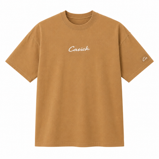 CASICK tan oversized tee