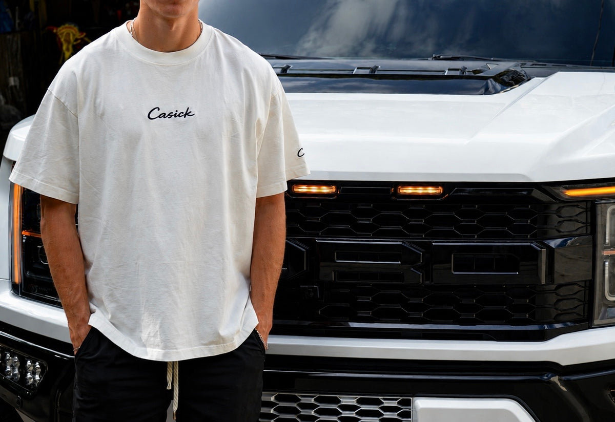 CASICK white oversized tee
